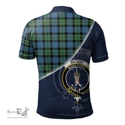 Scottish MacKay Ancient Clan Scotland Golf Plaid Polo Shirt with Scottish Flag Tartan Mens Polo Shirts Scottish Plaid Tartan Plaid - ScotsTee - scotstee.com