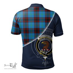 Scottish Wedderburn Clan Scotland Golf Plaid Polo Shirt with Scottish Flag Tartan Mens Polo Shirts Scottish Plaid Tartan Plaid - ScotsTee - scotstee.com