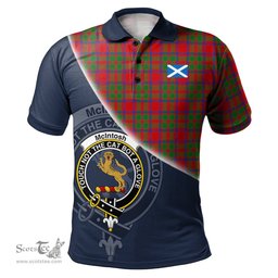 Scottish McIntosh Modern Clan Scotland Golf Plaid Polo Shirt with Scottish Flag Tartan Mens Polo Shirts Scottish Plaid Tartan Plaid - ScotsTee - scotstee.com
