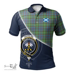 Scottish Whitelaw Clan Scotland Golf Plaid Polo Shirt with Scottish Flag Tartan Mens Polo Shirts Scottish Plaid Tartan Plaid - ScotsTee - scotstee.com