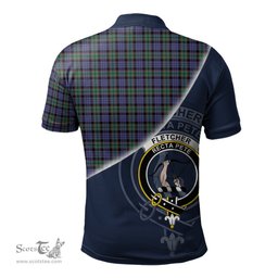 Scottish Fletcher Modern Clan Scotland Golf Plaid Polo Shirt with Scottish Flag Tartan Mens Polo Shirts Scottish Plaid Tartan Plaid - ScotsTee - scotstee.com