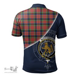Scottish MacPherson Ancient Clan Scotland Golf Plaid Polo Shirt with Scottish Flag Tartan Mens Polo Shirts Scottish Plaid Tartan Plaid - ScotsTee - scotstee.com