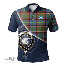 Scottish Norvel Clan Scotland Golf Plaid Polo Shirt with Scottish Flag Tartan Mens Polo Shirts Scottish Plaid Tartan Plaid - ScotsTee - scotstee.com