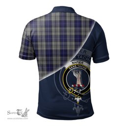 Scottish Napier Clan Scotland Golf Plaid Polo Shirt with Scottish Flag Tartan Mens Polo Shirts Scottish Plaid Tartan Plaid - ScotsTee - scotstee.com