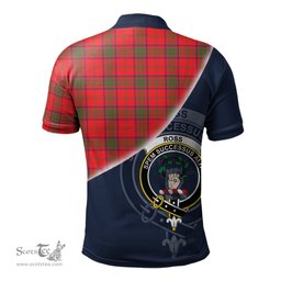 Scottish Ross Modern Clan Scotland Golf Plaid Polo Shirt with Scottish Flag Tartan Mens Polo Shirts Scottish Plaid Tartan Plaid - ScotsTee - scotstee.com
