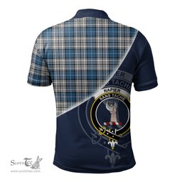Scottish Napier Modern Clan Scotland Golf Plaid Polo Shirt with Scottish Flag Tartan Mens Polo Shirts Scottish Plaid Tartan Plaid - ScotsTee - scotstee.com