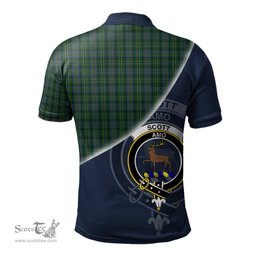 Scottish Scott Hunting Clan Scotland Golf Plaid Polo Shirt with Scottish Flag Tartan Mens Polo Shirts Scottish Plaid Tartan Plaid - ScotsTee - scotstee.com