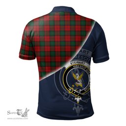 Scottish Stewart of Atholl Clan Scotland Golf Plaid Polo Shirt with Scottish Flag Tartan Mens Polo Shirts Scottish Plaid Tartan Plaid - ScotsTee - scotstee.com
