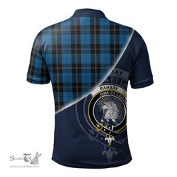Scottish Ramsay Blue Hunting Clan Scotland Golf Plaid Polo Shirt with Scottish Flag Tartan Mens Polo Shirts Scottish Plaid Tartan Plaid - ScotsTee - scotstee.com