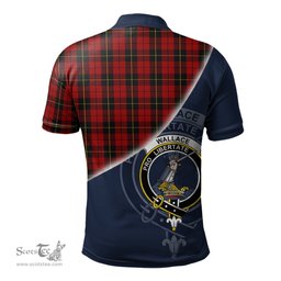 Scottish Wallace Clan Scotland Golf Plaid Polo Shirt with Scottish Flag Tartan Mens Polo Shirts Scottish Plaid Tartan Plaid - ScotsTee - scotstee.com