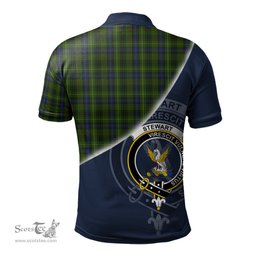 Scottish Stewart Hunting Clan Scotland Golf Plaid Polo Shirt with Scottish Flag Tartan Mens Polo Shirts Scottish Plaid Tartan Plaid - ScotsTee - scotstee.com