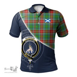 Scottish Muirhead Clan Scotland Golf Plaid Polo Shirt with Scottish Flag Tartan Mens Polo Shirts Scottish Plaid Tartan Plaid - ScotsTee - scotstee.com