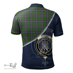 Scottish Strange of Balkaskie Clan Scotland Golf Plaid Polo Shirt with Scottish Flag Tartan Mens Polo Shirts Scottish Plaid Tartan Plaid - ScotsTee - scotstee.com