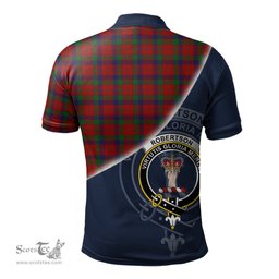 Scottish Robertson Clan Scotland Golf Plaid Polo Shirt with Scottish Flag Tartan Mens Polo Shirts Scottish Plaid Tartan Plaid - ScotsTee - scotstee.com