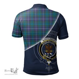 Scottish Sandilands Clan Scotland Golf Plaid Polo Shirt with Scottish Flag Tartan Mens Polo Shirts Scottish Plaid Tartan Plaid - ScotsTee - scotstee.com