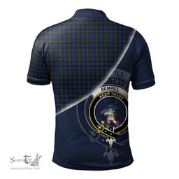 Scottish Sempill Clan Scotland Golf Plaid Polo Shirt with Scottish Flag Tartan Mens Polo Shirts Scottish Plaid Tartan Plaid - ScotsTee - scotstee.com