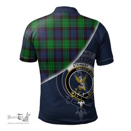 Scottish Stewart Old Modern Clan Scotland Golf Plaid Polo Shirt with Scottish Flag Tartan Mens Polo Shirts Scottish Plaid Tartan Plaid - ScotsTee - scotstee.com