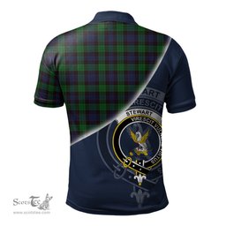 Scottish Stewart Old Clan Scotland Golf Plaid Polo Shirt with Scottish Flag Tartan Mens Polo Shirts Scottish Plaid Tartan Plaid - ScotsTee - scotstee.com