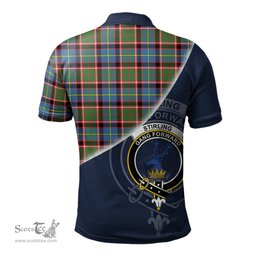 Scottish Stirling Bannockburn Clan Scotland Golf Plaid Polo Shirt with Scottish Flag Tartan Mens Polo Shirts Scottish Plaid Tartan Plaid - ScotsTee - scotstee.com