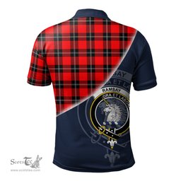Scottish Ramsay Modern Clan Scotland Golf Plaid Polo Shirt with Scottish Flag Tartan Mens Polo Shirts Scottish Plaid Tartan Plaid - ScotsTee - scotstee.com