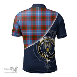 Scottish Preston Clan Scotland Golf Plaid Polo Shirt with Scottish Flag Tartan Mens Polo Shirts Scottish Plaid Tartan Plaid - ScotsTee - scotstee.com