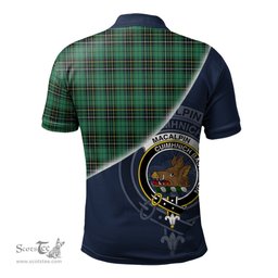 Scottish MacAlpin Ancient Clan Scotland Golf Plaid Polo Shirt with Scottish Flag Tartan Mens Polo Shirts Scottish Plaid Tartan Plaid - ScotsTee - scotstee.com