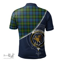 Scottish Newlands of Lauriston Clan Scotland Golf Plaid Polo Shirt with Scottish Flag Tartan Mens Polo Shirts Scottish Plaid Tartan Plaid - ScotsTee - scotstee.com