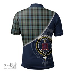 Scottish Ogilvie (Ogilvy) Hunting Clan Scotland Golf Plaid Polo Shirt with Scottish Flag Tartan Mens Polo Shirts Scottish Plaid Tartan Plaid - ScotsTee - scotstee.com