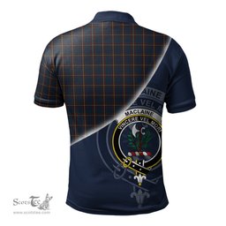 Scottish MacLaine of Lochbuie Hunting Clan Scotland Golf Plaid Polo Shirt with Scottish Flag Tartan Mens Polo Shirts Scottish Plaid Tartan Plaid - ScotsTee - scotstee.com