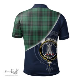 Scottish MacLean Hunting Ancient Clan Scotland Golf Plaid Polo Shirt with Scottish Flag Tartan Mens Polo Shirts Scottish Plaid Tartan Plaid - ScotsTee - scotstee.com