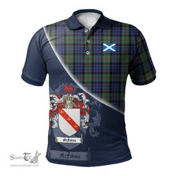 Scottish McFadzen 02 Clan Scotland Golf Plaid Polo Shirt with Scottish Flag Tartan Mens Polo Shirts Scottish Plaid Tartan Plaid - ScotsTee - scotstee.com