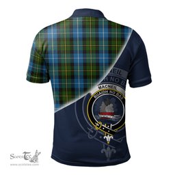 Scottish MacNeil of Barra Clan Scotland Golf Plaid Polo Shirt with Scottish Flag Tartan Mens Polo Shirts Scottish Plaid Tartan Plaid - ScotsTee - scotstee.com