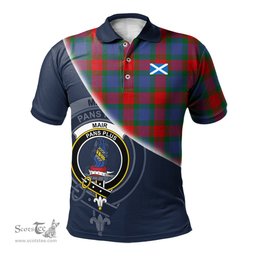 Scottish Mar Clan Scotland Golf Plaid Polo Shirt with Scottish Flag Tartan Mens Polo Shirts Scottish Plaid Tartan Plaid - ScotsTee - scotstee.com