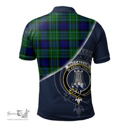 Scottish MacCallum Modern Clan Scotland Golf Plaid Polo Shirt with Scottish Flag Tartan Mens Polo Shirts Scottish Plaid Tartan Plaid - ScotsTee - scotstee.com