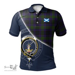 Scottish Lumsden Hunting Clan Scotland Golf Plaid Polo Shirt with Scottish Flag Tartan Mens Polo Shirts Scottish Plaid Tartan Plaid - ScotsTee - scotstee.com