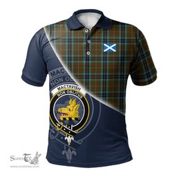 Scottish MacTavish Hunting Clan Scotland Golf Plaid Polo Shirt with Scottish Flag Tartan Mens Polo Shirts Scottish Plaid Tartan Plaid - ScotsTee - scotstee.com