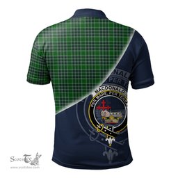 Scottish MacDonald, Lord of the Isles Hunting Clan Scotland Golf Plaid Polo Shirt with Scottish Flag Tartan Mens Polo Shirts Scottish Plaid Tartan Plaid - ScotsTee - scotstee.com