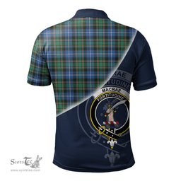Scottish MacRae Hunting Ancient Clan Scotland Golf Plaid Polo Shirt with Scottish Flag Tartan Mens Polo Shirts Scottish Plaid Tartan Plaid - ScotsTee - scotstee.com