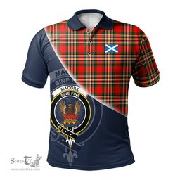 Scottish MacGill Modern Clan Scotland Golf Plaid Polo Shirt with Scottish Flag Tartan Mens Polo Shirts Scottish Plaid Tartan Plaid - ScotsTee - scotstee.com