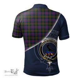 Scottish MacDonell of Glengarry Clan Scotland Golf Plaid Polo Shirt with Scottish Flag Tartan Mens Polo Shirts Scottish Plaid Tartan Plaid - ScotsTee - scotstee.com