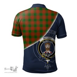 Scottish Menzies Green Modern Clan Scotland Golf Plaid Polo Shirt with Scottish Flag Tartan Mens Polo Shirts Scottish Plaid Tartan Plaid - ScotsTee - scotstee.com
