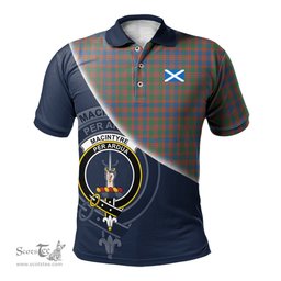 Scottish MacIntyre Ancient Clan Scotland Golf Plaid Polo Shirt with Scottish Flag Tartan Mens Polo Shirts Scottish Plaid Tartan Plaid - ScotsTee - scotstee.com