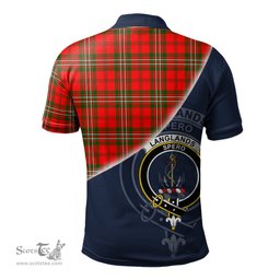 Scottish Langlands Clan Scotland Golf Plaid Polo Shirt with Scottish Flag Tartan Mens Polo Shirts Scottish Plaid Tartan Plaid - ScotsTee - scotstee.com