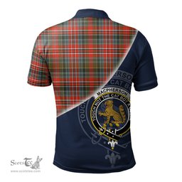 Scottish MacPherson Weathered Clan Scotland Golf Plaid Polo Shirt with Scottish Flag Tartan Mens Polo Shirts Scottish Plaid Tartan Plaid - ScotsTee - scotstee.com