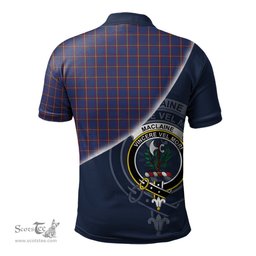 Scottish MacLaine of Lochbuie Clan Scotland Golf Plaid Polo Shirt with Scottish Flag Tartan Mens Polo Shirts Scottish Plaid Tartan Plaid - ScotsTee - scotstee.com