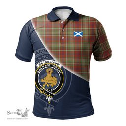 Scottish MacGillivray Hunting Ancient Clan Scotland Golf Plaid Polo Shirt with Scottish Flag Tartan Mens Polo Shirts Scottish Plaid Tartan Plaid - ScotsTee - scotstee.com