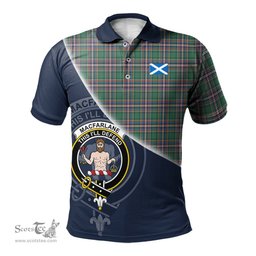 Scottish MacFarlane Hunting Ancient Clan Scotland Golf Plaid Polo Shirt with Scottish Flag Tartan Mens Polo Shirts Scottish Plaid Tartan Plaid - ScotsTee - scotstee.com
