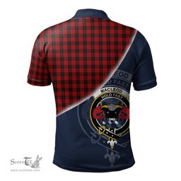 Scottish MacLeod Black and Red Clan Scotland Golf Plaid Polo Shirt with Scottish Flag Tartan Mens Polo Shirts Scottish Plaid Tartan Plaid - ScotsTee - scotstee.com
