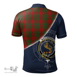 Scottish MacKintosh Red Clan Scotland Golf Plaid Polo Shirt with Scottish Flag Tartan Mens Polo Shirts Scottish Plaid Tartan Plaid - ScotsTee - scotstee.com