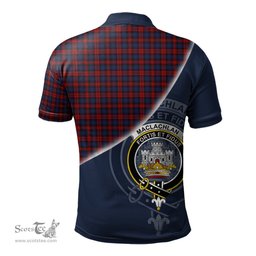 Scottish MacLachlan Clan Scotland Golf Plaid Polo Shirt with Scottish Flag Tartan Mens Polo Shirts Scottish Plaid Tartan Plaid - ScotsTee - scotstee.com